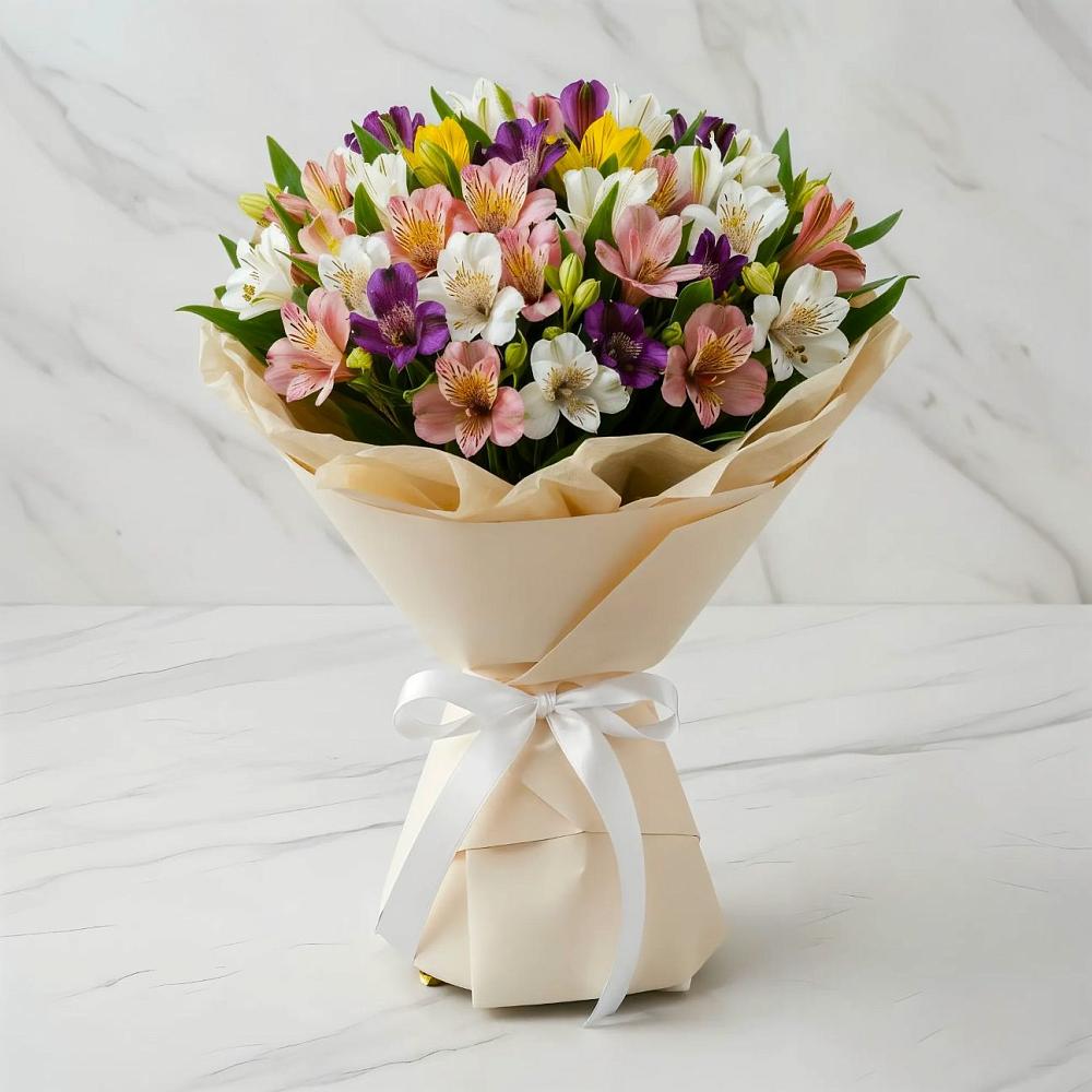 Букет цветов из: Альстромерии в Шентала