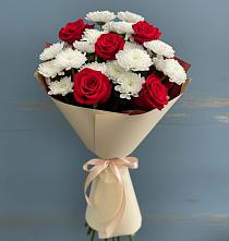 Букет цветов из:  Розы и Хризантемы в Шентала