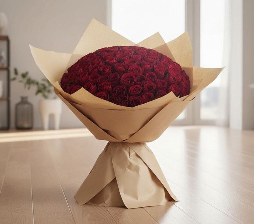 Букет 101 Красная роза в Шентала