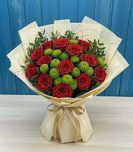 Букет цветов из:  Розы и Хризантемы в Шентала