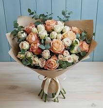 Букет цветов из:  Альстромерии и Розы #REPLACE_PRED# Шентала